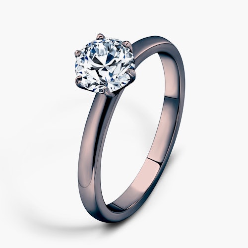 Pierścionek zaręczynowy SAVICKI: czarne złoto, diament